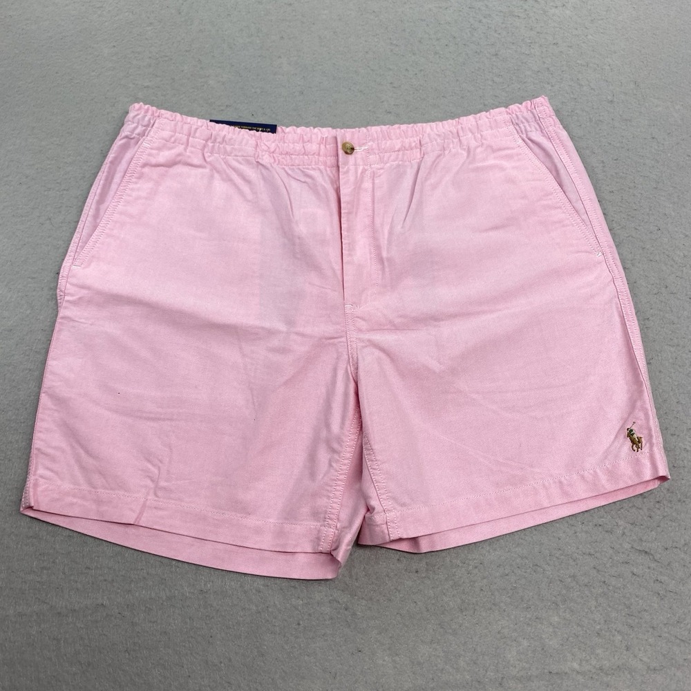 Polo Ralph Lauren Shorts Mens XXL Pink Classic Fit 6 Inseam Drawstring Pony